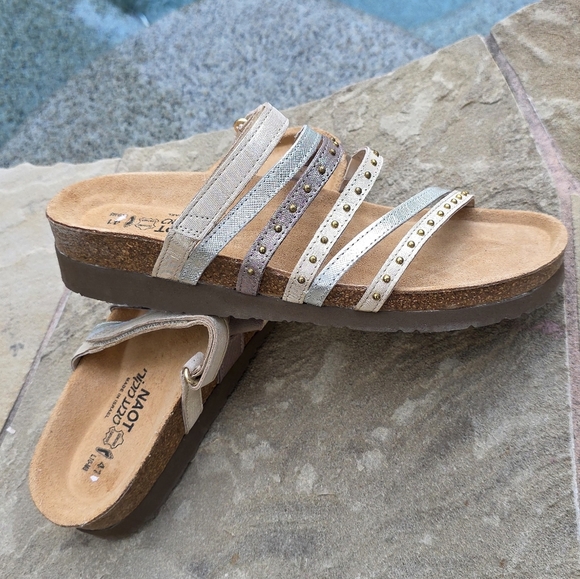 Nwot Naot  Prescott slide sandals Multi-Strap L10 M8 - Picture 11 of 13